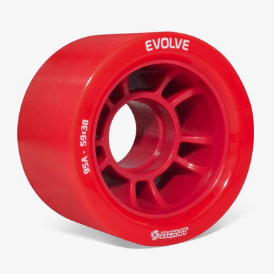 Bont Wheels-quad 59mm Red 95A / Set of 4 Evolve Roller Skate Wheels